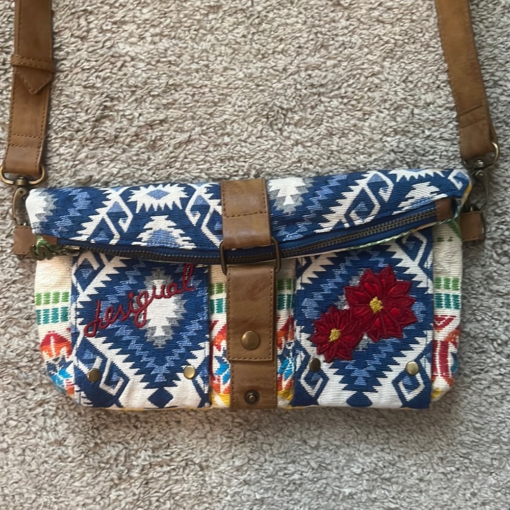 Desigual Aztec Embroidered Purse / Bag